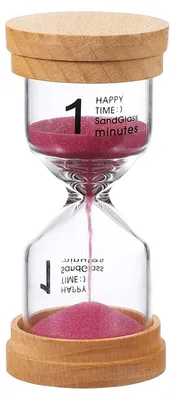 Produktbild von Sanduhren Set - 1 Minute Laufzeit - Zeitmesser für Lernen und Spiele - Rosa - 1 Stück