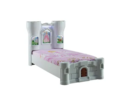 Produktbild von Bett 90x190cm Castle Prinzesssin In Weiß