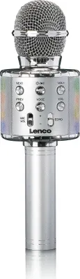 Produktbild von Lenco BMC-050SI - Karaoke-Mikrofon mit Bluetooth®-Lautsprecher - USB- und Micro-SD-Player