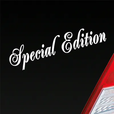 Produktbild von Auto Aufkleber Special Edition Car Tuning Motorrad 15x4 cm Weiss Matt Sticker Heckscheibenaufkleber