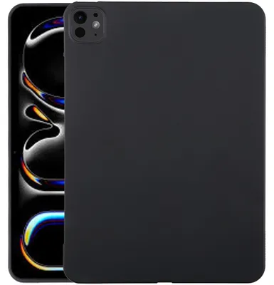 Produktbild von Mobigear Basics – Dünne Schutzhülle für iPad Pro 11 Zoll (2025) – Flexible TPU-Rückseite – Schwarz