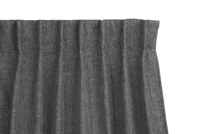Produktbild von LIFA LIVING 1x Blickdichter Vorhang in 260 x 150 cm (L x B) & Grau, Gewebte Gardine mit Kräuselband für Schiene, Waschbare Verdunklungsvorhänge aus Polyester