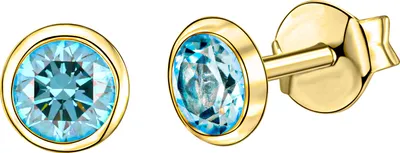 Produktbild von Damen Ohrstecker 585 Gold Blautopas