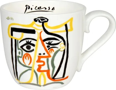 Immagine prodotto di Könitz Becher Picasso - Jaqueline with hat, Kaffeebecher, Tasse, Kaffeetasse, Bone China, 450 ml, 11 2 057 2578