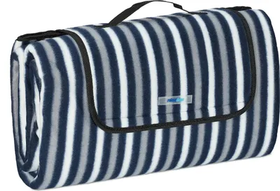 Produktbild von relaxdays Picknickdecke 200x200 cm gestreift