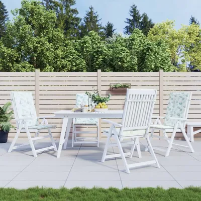 Produktbild von Möbel Hochlehner-Auflagen 4 Stk. Blattmuster Stoff - Gartenmöbelauflagen 361263