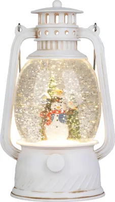 Produktbild von Laterne MagicHome Weihnachten, Schneemann, Kunststoff, 1xLED warmweiß, 12x10x20.5 cm, 3xAA
