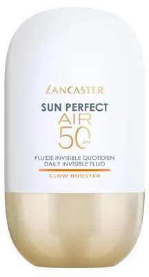 Produktbild von Lancaster Sun Perfect AIR Daily Invisible Fluid SPF50 Glow Booster, Sonnenschutzmittel, Gesicht, Tube, Aufhellend, Feuchtigkeitsspendend, Fahle Haut, 40 ml