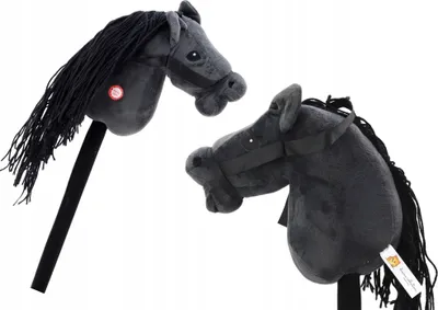 Produktbild von Bemi Horse Steckenpferd Plüsch Pferdekopf Am Stock Geräusch Des Galop Schwarz