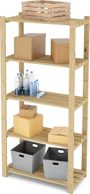 Produktbild von Bücherregal, Holzregal, Standregal, Wandregal, Regal mit 5 Böden, Büroregal, B-27 170x60x40 cm  5 böden , Lagerregal, Aktenregal für ordner, Lenmar