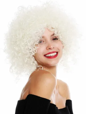 Produktbild von WIG ME UP Perücke kurz voluminös gelockt weiß VK-11-1001