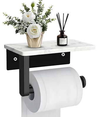 Produktbild von Toilettenpapierhalter ohne Bohren mit Marmorablage