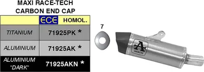 Immagine prodotto di Marmitta slip-on ARROW maxi race-tech alluminio con fondello per BMW R 1250 r / rs
