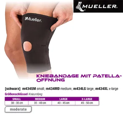 Produktbild von MUELLER Kniebandage mit Patellaöffnung - M -- 1 Stck