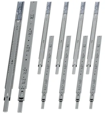 Produktbild von ISOISL 5 Paar Schubladenschienen 650 mm mit Dämpfung, Vollauszug 3-teilig, leise kugelgelagerte Auszüge für Möbel und Schubladen