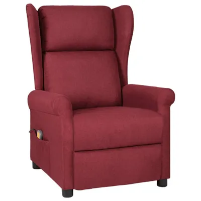 Image de Fauteuil de massage vin rouge tissu