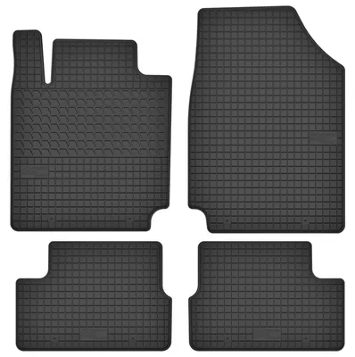 Image de Tapis de sol en caoutchouc pour Nissan Micra K12 2002-2010 (hayon) – 4 pièces, noirs, sur mesure