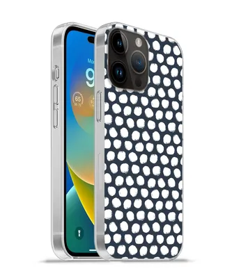 Produktbild von MuchoWow® Handyhülle Schutzhülle Hülle für Apple iPhone 14 Pro - Softcase Tupfen - Muster - Weiß Silikon Softcase Handy Hülle - Umschlag