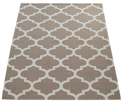 Produktbild von Teppich Wohnzimmer Orient Muster Marokkanisches Design Modern Beige Creme Grösse 80x150 cm