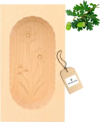 Produktbild von Hofmeister Butterform Blume Ahornholz 14 cm eckig 125 g Buttermodel Butterstempel Schablone