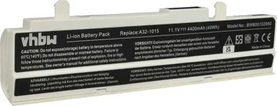 Produktbild von vhbw Akku kompatibel mit Asus Eee PC 1016PN, 1016PG, 1016PEM, 1016PED, 1215N, 1215B, 1215, 1016PT, 1016PEB, 1016PE Notebook (4400 mAh, 11,1 V, Li-Ion)