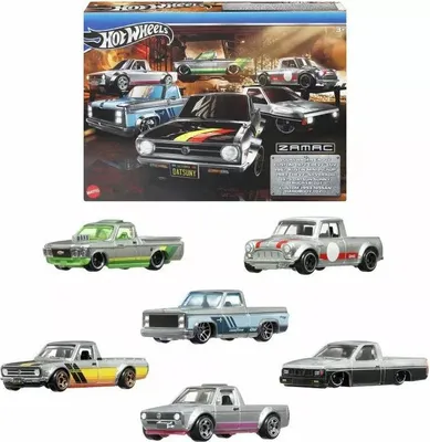 Zdjęcie produktu dla Hot Wheels ZAMAC PICK-UPS 2024 Box Set Multi 6 Pack Datsun Chevy NISSAN