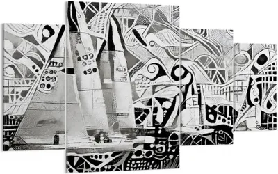 Produktbild von Bild auf Leinwand - Leinwandbild - Abstraktion modern - 160x90cm - Wand Bild - Wanddeko - Leinwanddruck - Bilder - Kunstdruck - Wanddekoration - Leinwand bilder - Wandkunst - DL160x90-3479