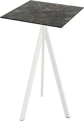 Produktbild von Infinity Tripod Stehtisch Weiß frame + Galaxy Marble HPL 70x70 cm