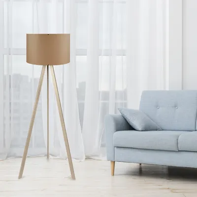 Produktbild von Opviq, AYD-1675, Stehlampen, Bräunen, MDF, 38 x 38 x 140 cm