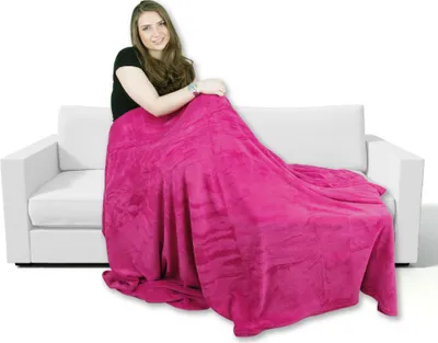 Produktbild von Mikrofaser Kuscheldecke, Farbe: Pink, Maße:  220x240 cm