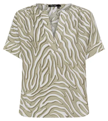 Produktbild von Marc Aurel Tunika-Bluse aus lässigem Print khaki varied 42