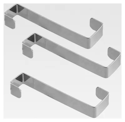 Produktbild von 10er Set Türhaken Edelstahl Fensterhaken Türgarderobe Kleiderhaken Dekohaken Silber