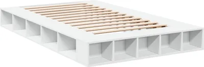 Zdjęcie produktu dla Rama łóżka, biała, 120x200 cm, materiał drewnopochodny