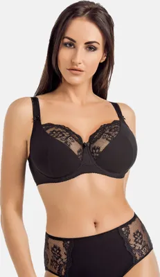 Produktbild von Teyli Ungepolsterter Soft Bügel-BH mit floraler Spitze Anastasia Female 217 schwarz 75F