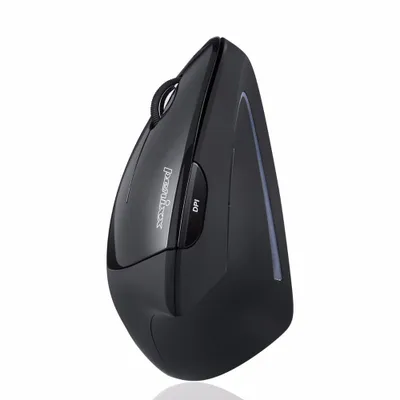Produktbild von Perixx PERIMICE-713 L, ergonomische Maus, für Linkshänder, vertikal, schwarz