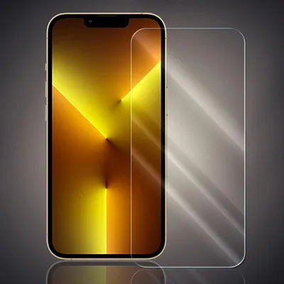 Produktbild von Panzer Folie für Apple iPhone 13 / 13Pro Echt Glas Displayschutzfolie Transparent Glasfolie 9H Härtegrad Schutzglasfolie