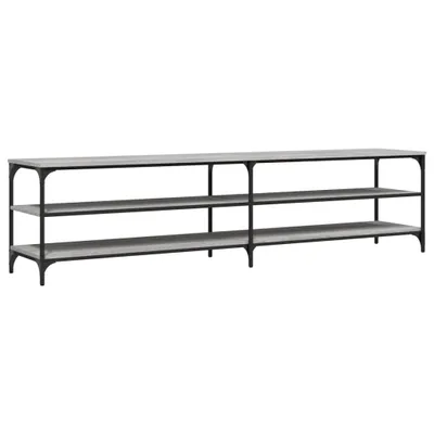 Zdjęcie produktu dla vidaXL Szafka pod TV szara Sonoma 200x30x50 cm materiał drewnopochodny i metal