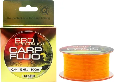 Imagen del producto de Hilo de monofilamento para pesca, color naranja fluorescente, 300 metros, 0,43 mm de grosor, resistencia de 13,6 kg, ideal para la pesca de carpas