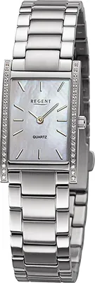 Produktbild von Regent Damenuhr Edelstahl-Armbanduhr Analog Metallarmband silber URBA865