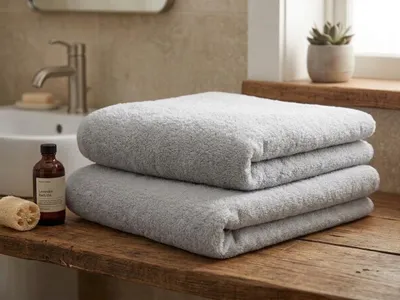 Obrázok produktu pre Osuška NORIELLE 70x140 svetlo šedá, 100% bavlna, Obrázok generovaný UI