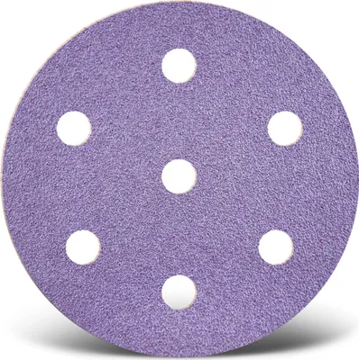 Produktbild von MENZER Purple HD Klett-Schleifscheiben, 90 mm, 7-Loch, f. Exzenterschleifer, Keramik-Mix (50 Stk.) K180