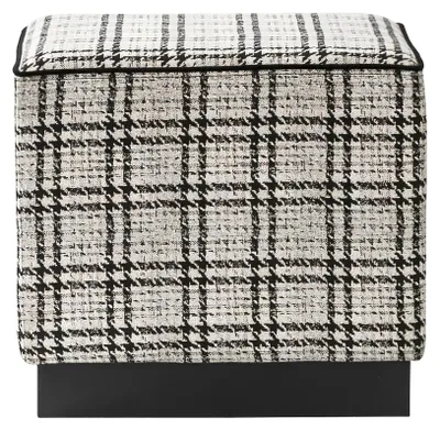 Image de Tabouret moderne Meuble rembourré Gris Ottoman Tabouret de pied Meuble de luxe Tout neuf