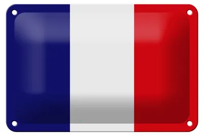 Produktbild von Blechschild Flagge Frankreichs 18x12cm Flag of France Dekoration