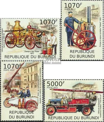 Produktbild von Briefmarken Burundi 2012 Mi 2421-2424 (kompl.Ausg.) postfrisch Feuerwehrfahrzeuge