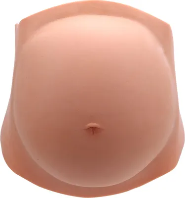 Produktbild von Silikon-Kostüm für schwangeren Bauch, verstellbar, leicht, weich, künstlicher Babybauch für Partys, Bühnenaufführungen, Gelb