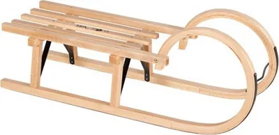 Produktbild von Holzschlitten / Hörnerrodel Ress mit Lattensitz 100 cm