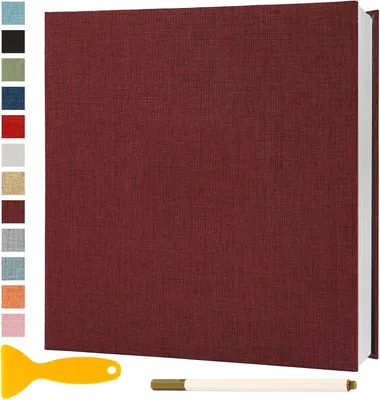 Zdjęcie produktu dla Album fotograficzny, samoprzylepny, 28x27 cm, 40 stron, czerwony, scrapbook