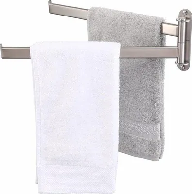 Obrázek produktu pro Otočný dvouramenný držák na ručníky, nerezová ocel, 40 cm