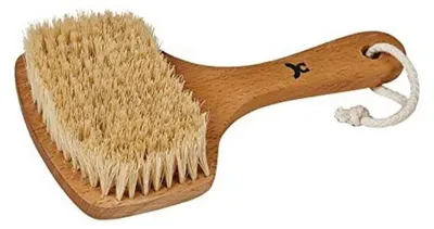Image de Brosse de bain Croll & Denecke avec des poils de coco et un manche court