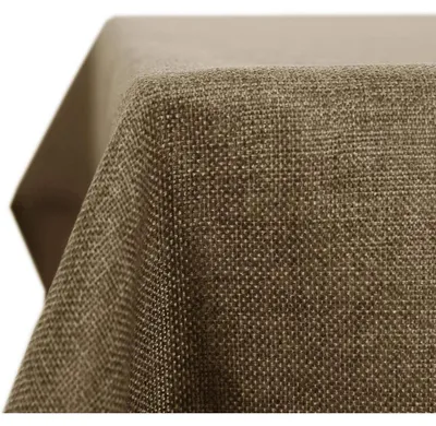 Produktbild von Tischdecke Leinenoptik Wasserabweisend Lotuseffekt 130x160 cm Taupe 1 Stück